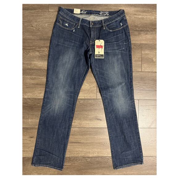 Levi's Bold Curve Straight Leg Dark Wash Jeans Size 33 x 32 NWT - Picture 1 of 10